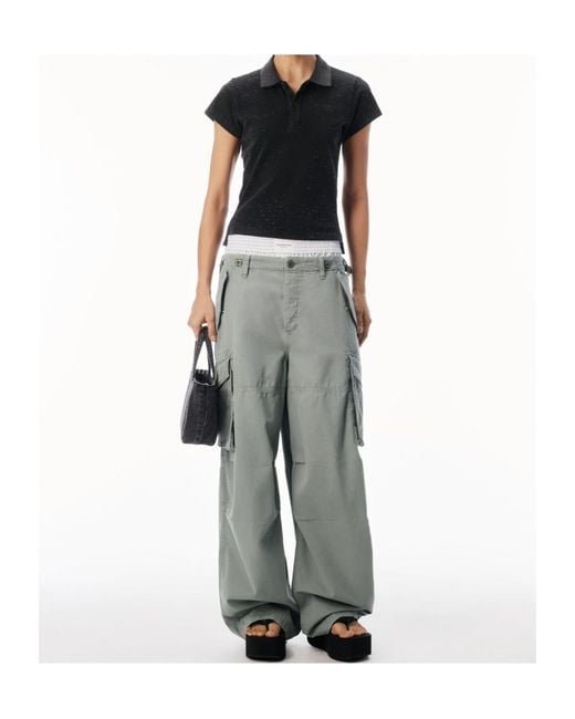Alexander Wang Black Crystal-Embellished Polo Shirt