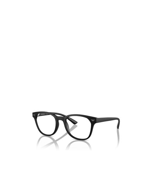 Emporio Armani White Square Frame Glasses for men