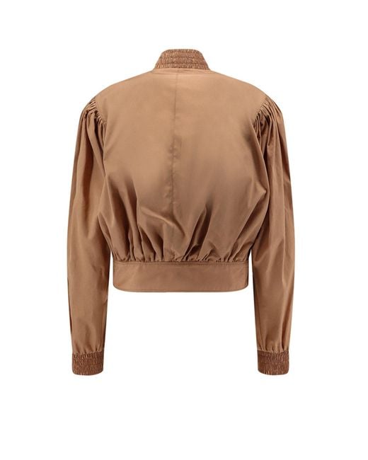 Chloé Brown Long-Sleeved Casual Jacket