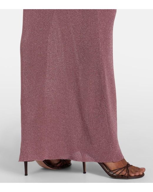 AYA MUSE Pink Knitted Sequined Dress