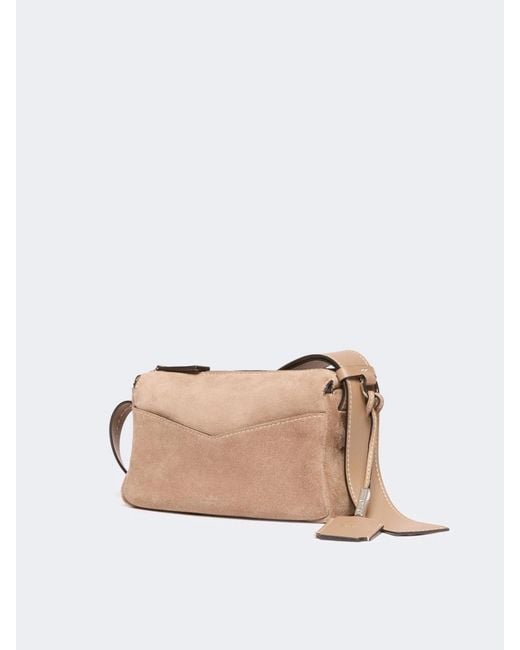 Max Mara Brown Zippered Shoulder Bag