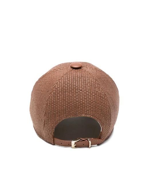 Max Mara Brown Patterned Hat
