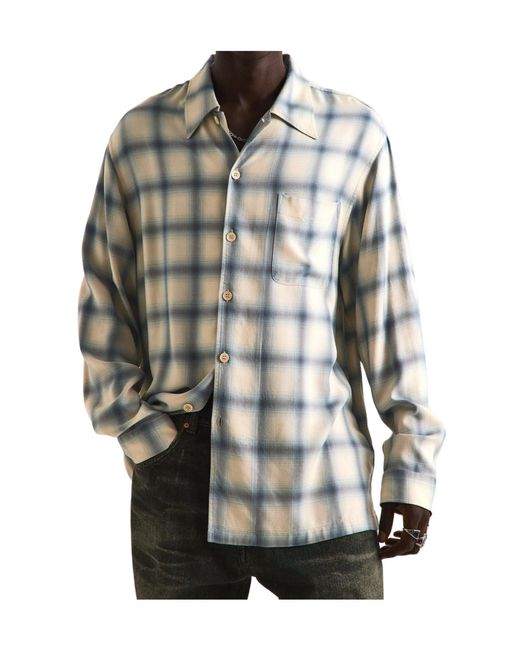 Our Legacy Gray Printed Long-Sleeve Shirt for men