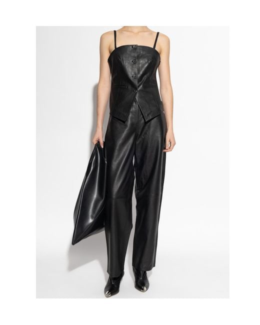 Samsøe & Samsøe Black Salco Buttoned-Up Top