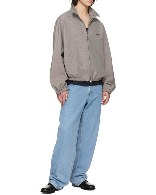 Courreges Gray Houndstooth Casual Jacket for men