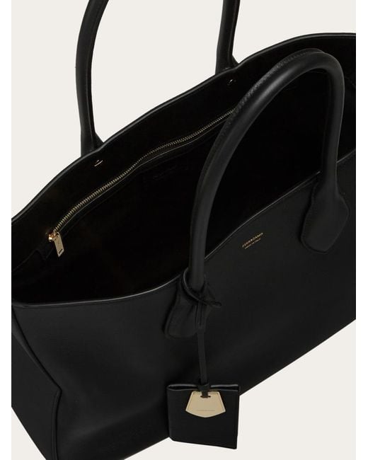 Ferragamo Black Logo Shoulder Bag