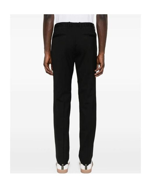 Incotex Black Elastic-Waistband Trousers for men