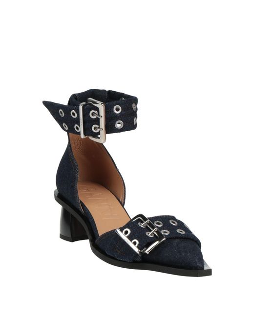 Ganni Black Solid Color Courts