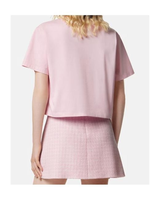 Versace Pink Logo-Print T-Shirt