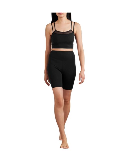 Eres Blue Trimmed Stretch-Jersey Sports Bra