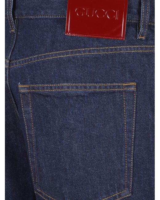 Gucci Blue Jeans With Logo for men
