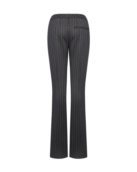 Dondup Gray Pinstriped Casual Trousers