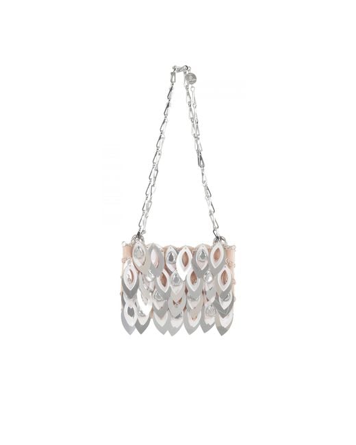 Rabanne White Rabanne Embellished Shoulder Bag