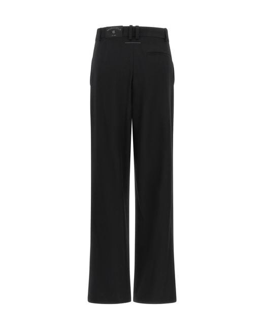 MM6 by Maison Margiela Black Mannequin Label Pleated Trousers