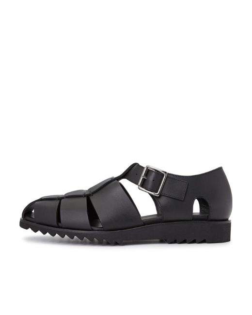 Paraboot Black Buckled-Fastening Sandals for men