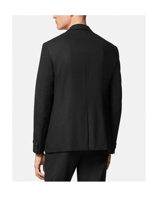 Versace Black Single-Breasted Tailored Blazer for men