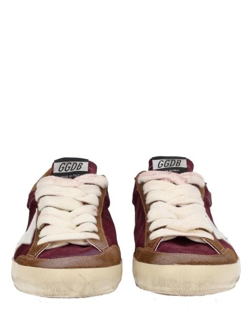 Golden Goose Deluxe Brand Brown Super Star Lace-Up Sneakers for men