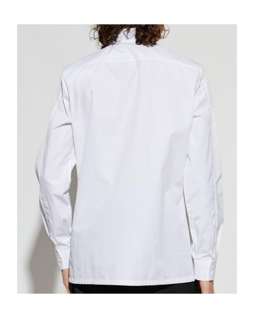 Givenchy White Logo-Print Shirt for men