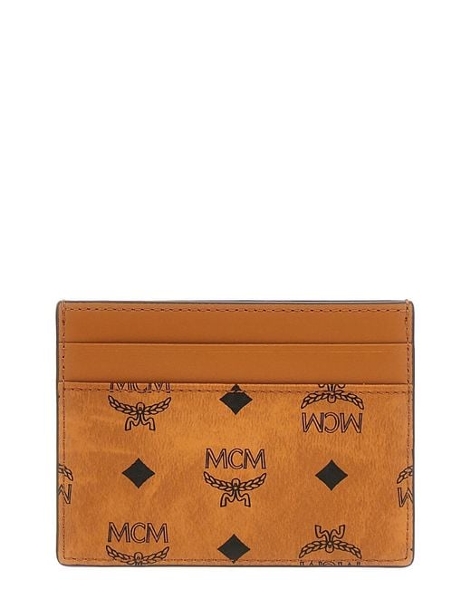 MCM Brown Aren Card Holder for men