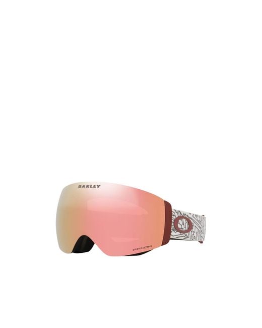Oakley Pink Flight Deck Pro M Snow Goggles for men