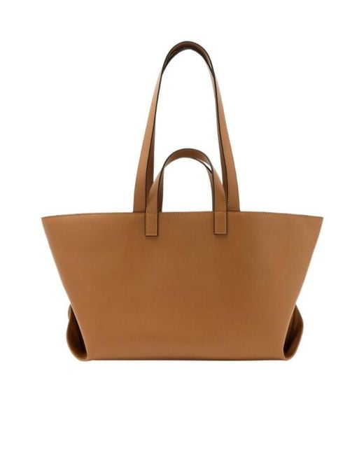 A.P.C. Brown Le Drummer Leather Tote Bag