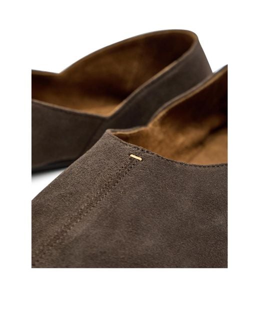 Khaite Brown Suede Ballet Flats