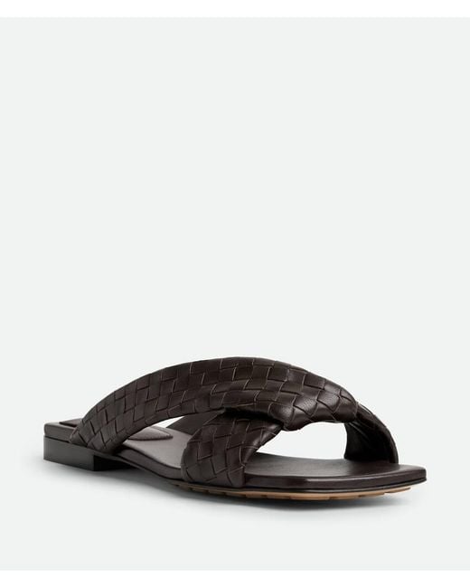 Bottega Veneta Brown 'Riva' Slides
