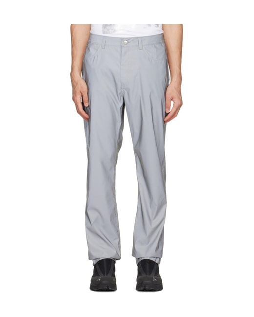 Helmut Lang Gray Belt Loops Slacks for men