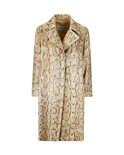 Dries Van Noten Natural Sequin Coat