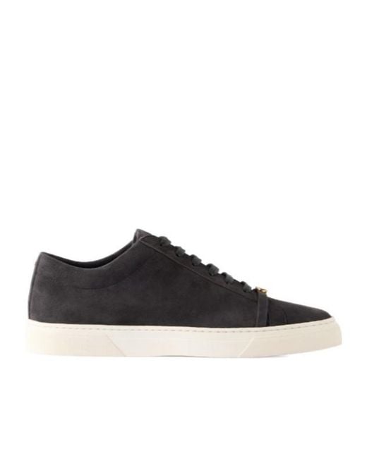 JENNIFER CHAMANDI Black Embellished Suede Sneakers