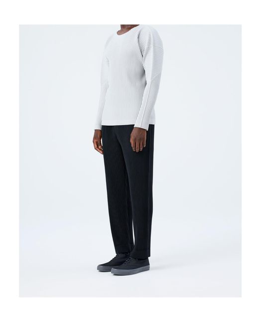 Issey Miyake Gray Long-Sleeved T-Shirt for men