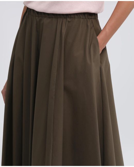 Aspesi Green Stretch Poplin Skirt