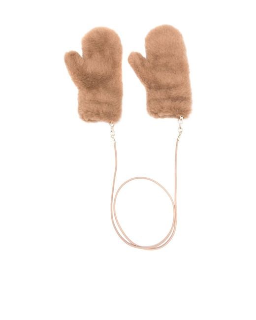 Max Mara White Camel Hair Gloves