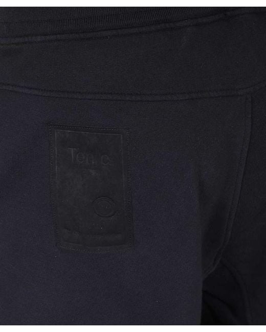 C P Company Blue Wide-Leg Shorts for men