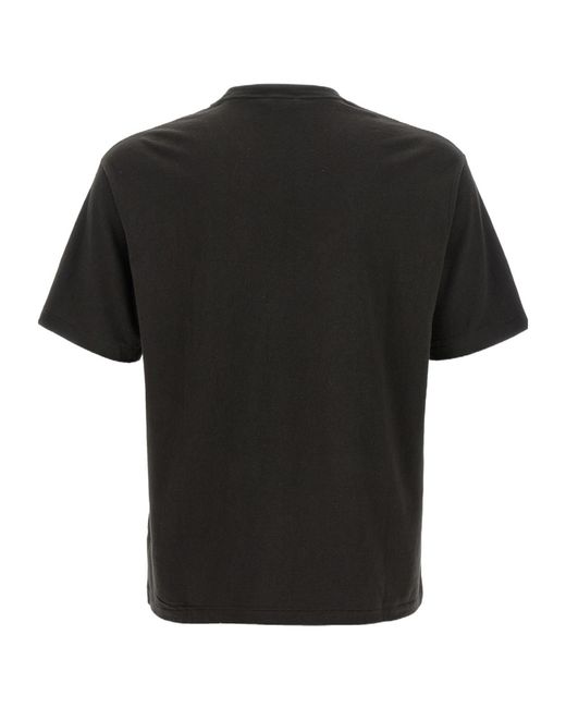 Auralee Black Brushed Jersey T-Shirt for men