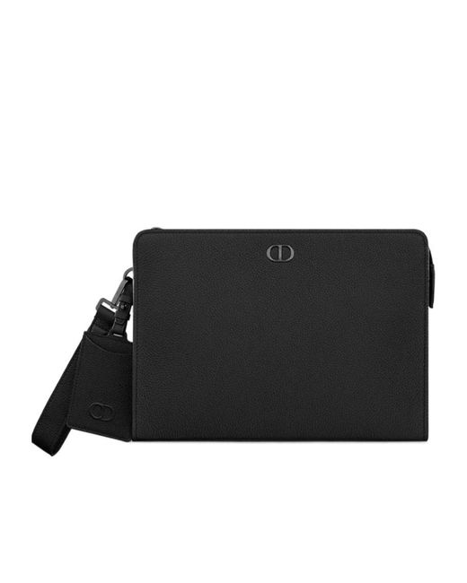 Dior Black Cd Icon A5 Triangle Pouch for men