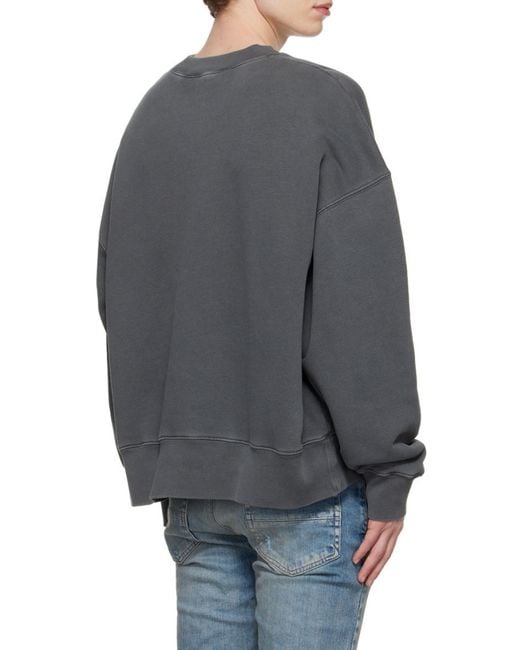 Palm Angels Gray Logo Printed Crewneck Sweatshirt for men