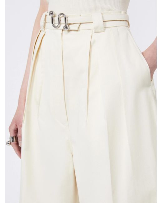 Sportmax White Idoneo Belted Trousers