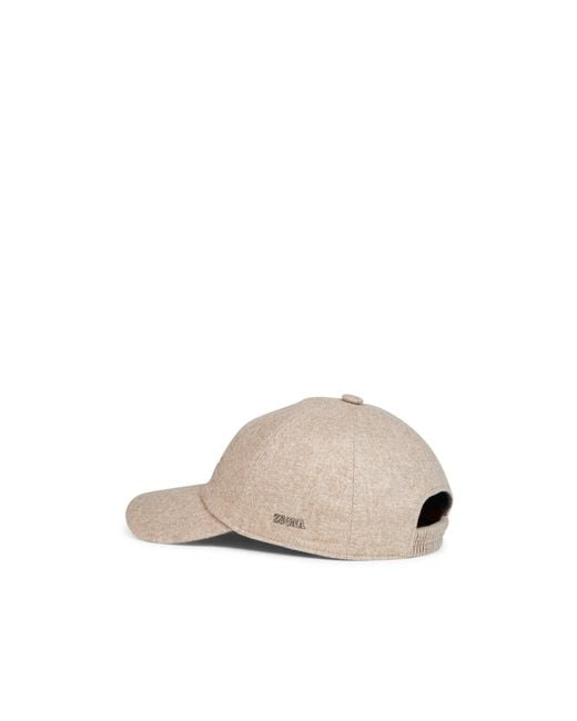 Zegna Natural Logo Lettering Baseball Cap for men