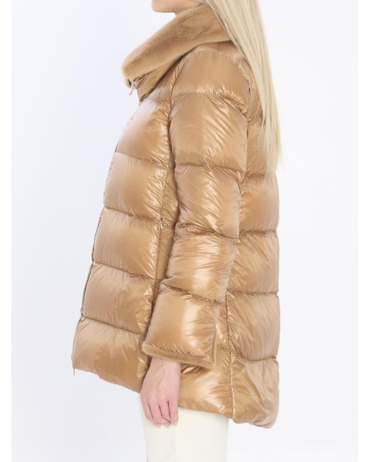 Herno Natural Padded Zip-Up Down Jacket