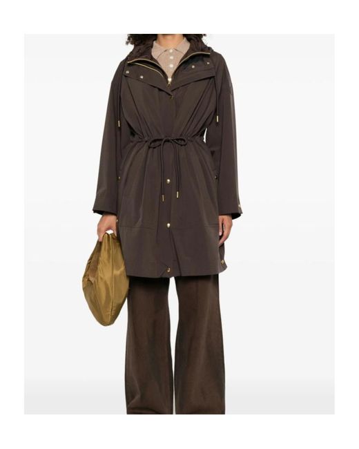 Moncler Gray Zip-Up Drawstring Jacket