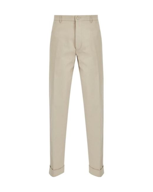Dior Natural Homme Pleat Detailed Turn-Up Hem Pants for men