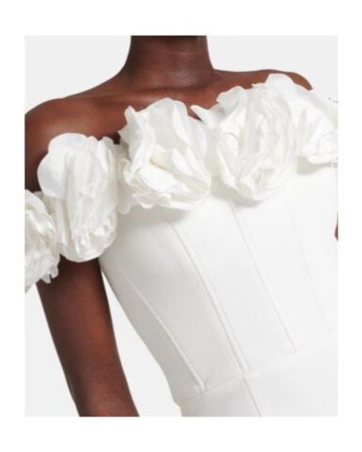 Rebecca Vallance White Bridal Tessa Off-Shoulder Gown