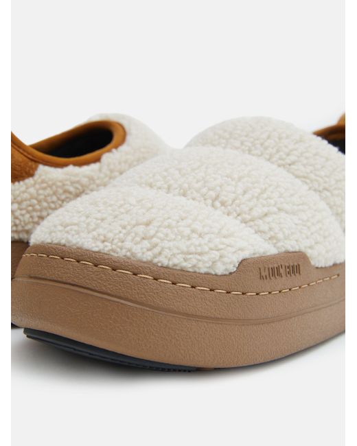Moon Boot Brown Puffer Fleece Boots