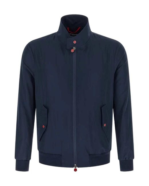 Kiton Blue Cima Zip-Up Jacket for men