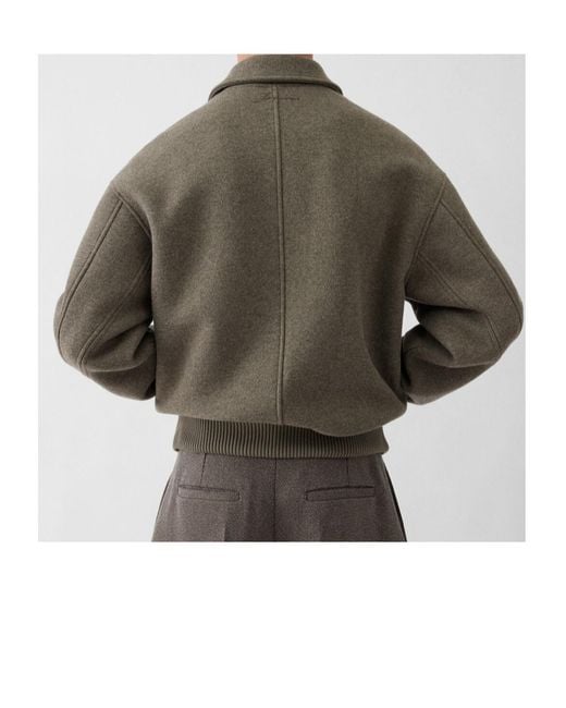 Jacquemus Green The Feltro Logo Embroidered Bomber Jacket for men