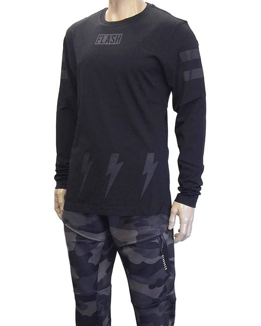 Hydrogen Blue Long Sleeved T-Shirt for men