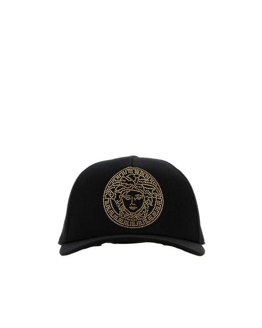 Versace Black Logo-Embellished Baseball Hat for men