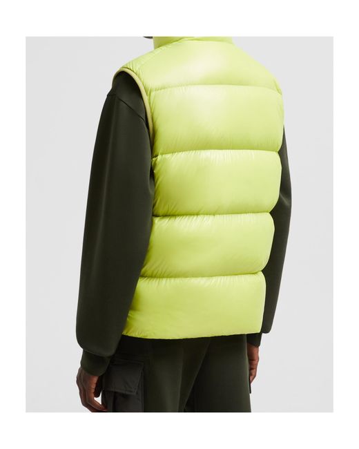Moncler Yellow Sumido Zip-Up Padded Vest for men
