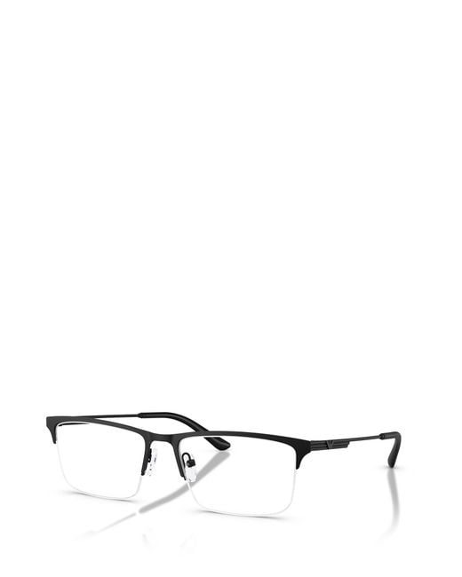 Emporio Armani Metallic Rectangle-Frame Glasses for men